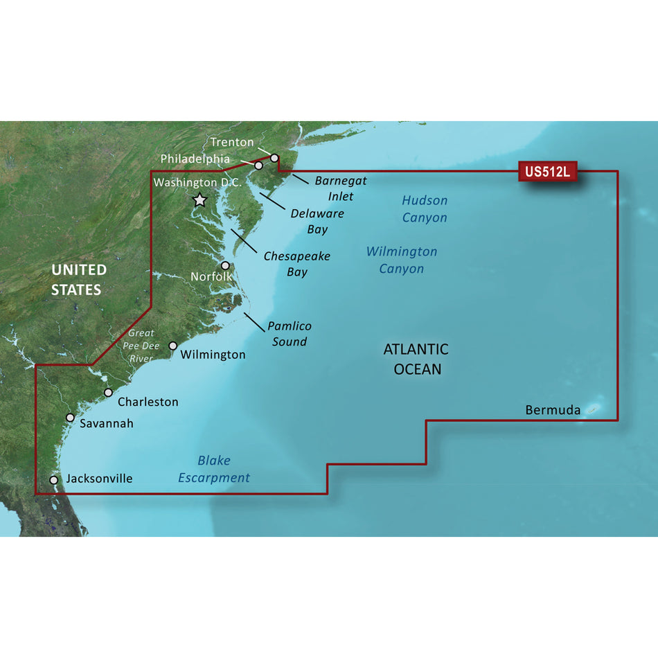 Garmin BlueChart? g3 Vision? HD - VUS512L - Mid-Atlantic - microSD*/SD*