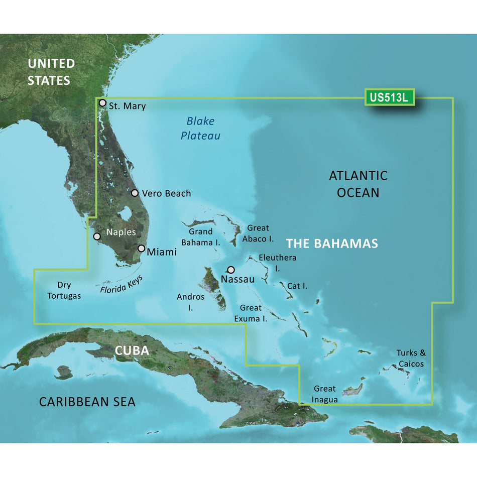 Garmin BlueChart g3 Vision HD VUS513L - Jacksonville & Bahamas - microSD/SD