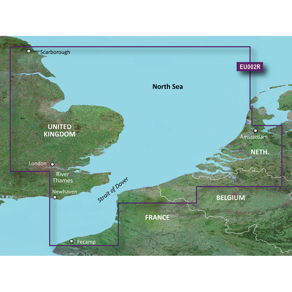 Garmin BlueChart g3 Vision HD - VEU002R - Dover to Amsterdam & England Southeast - microSD/SD