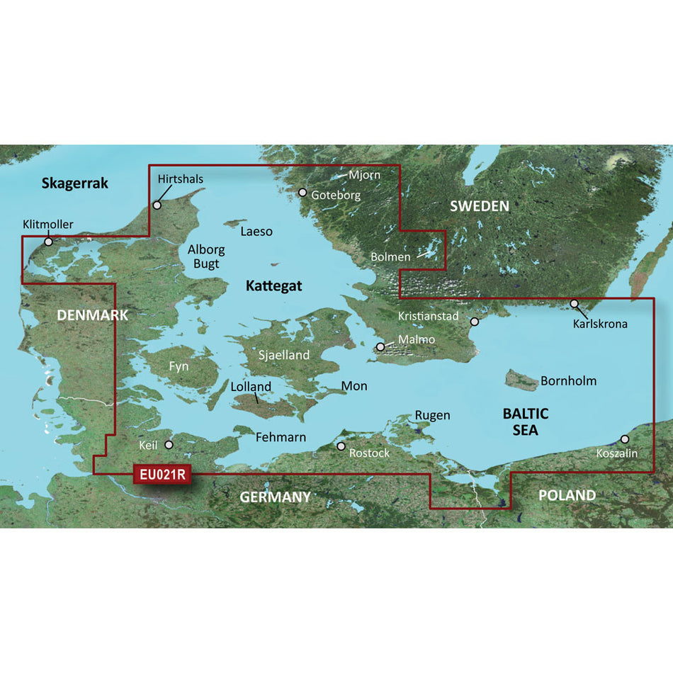Garmin BlueChart g3 Vision HD - VEU021R - Denmark East & Sweden Southeast - microSD/SD