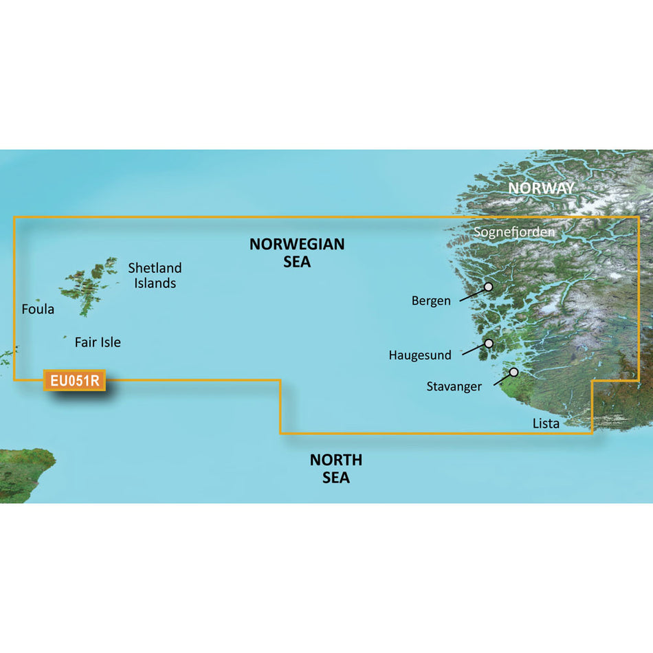 Garmin BlueChart g3 Vision HD - VEU051R - Lista to Sognefjorden - microSD/SD