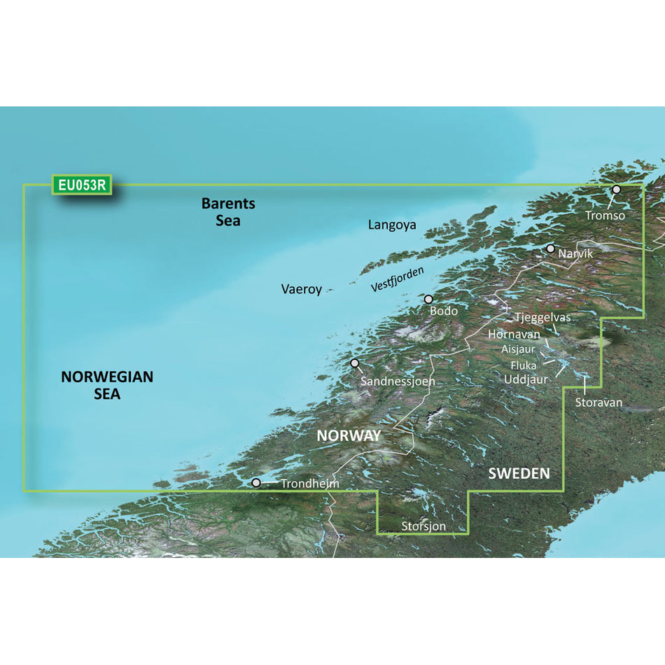 Garmin BlueChart? g3 Vision? HD - VEU053R - Trondheim to Tromso - microSD*/SD*