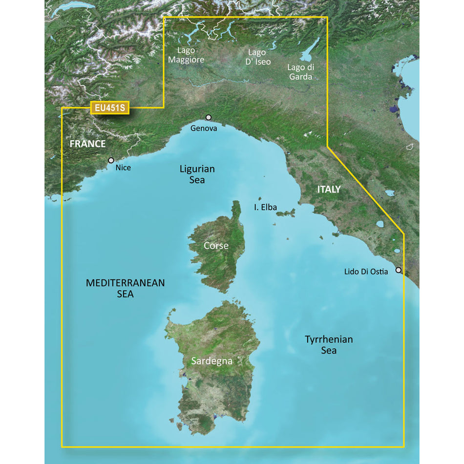 Garmin BlueChart? g3 Vision? HD - VEU451S - Legurian Sea, Corsica & Sardinia - microSD*/SD*