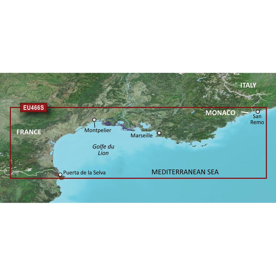 Garmin BlueChart? g3 Vision? HD - VEU466S - Golfe Du Lion to San Remo - microSD*/SD*