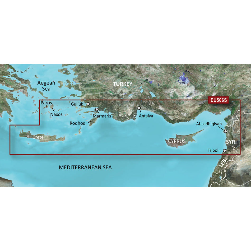 Garmin BlueChart g3 Vision HD - VEU506S - Crete to Cyprus - microSD/SD