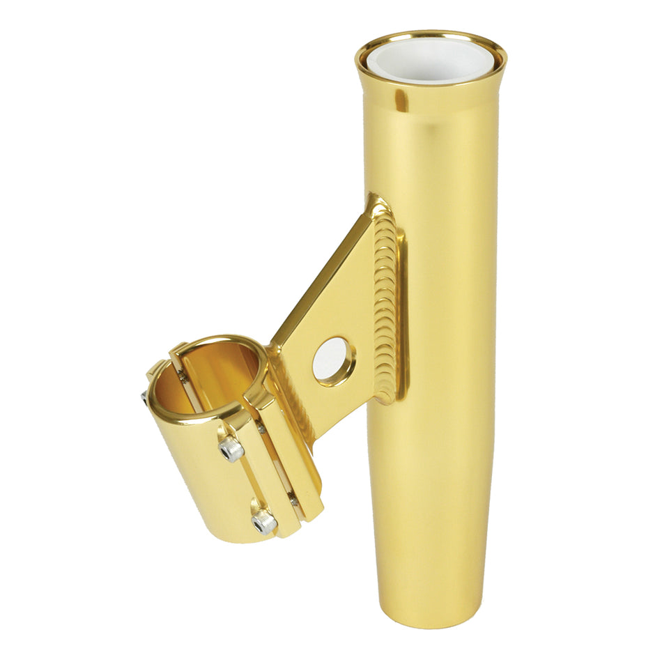 Lee's Tackle RA5005GL Clamp-On Rod Holder - Gold Aluminum - Vertical Mount for 2.375" O.D. Pipe