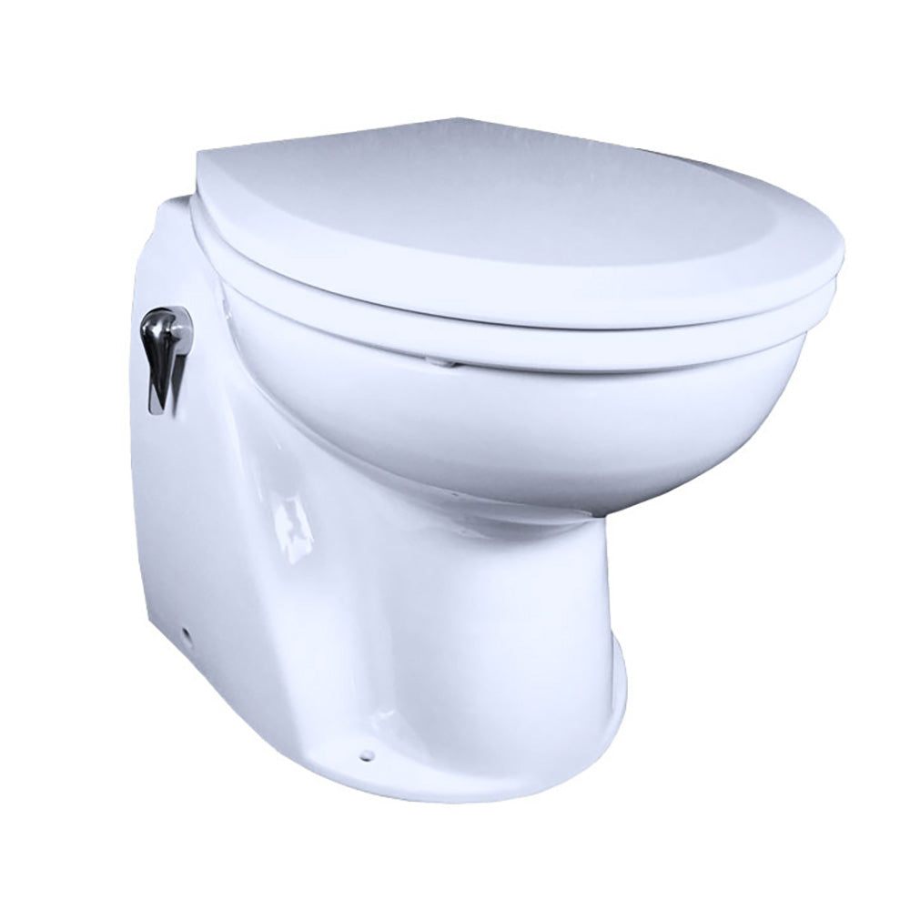 Raritan Atlantes Freedom Vortex-Vac Household-Style Marine Toilet with Integral Pump - White, 12V