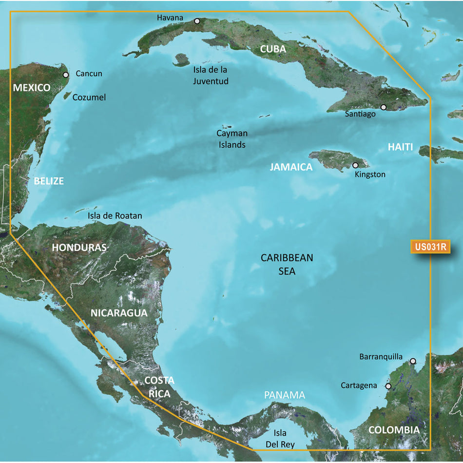 Garmin BlueChart? g3 HD - HXUS031R - Southwest Caribbean - microSD*/SD*