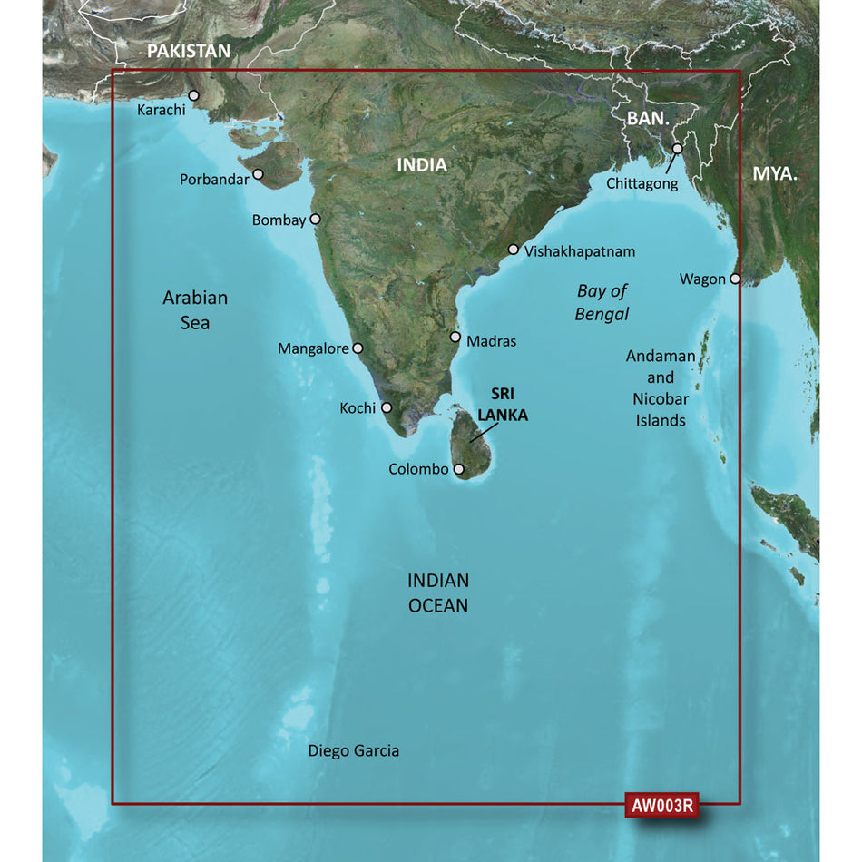 Garmin BlueChart? g3 HD - HXAW003R - Indian Subcontinent - microSD*/SD*