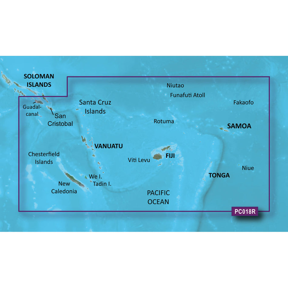 Garmin BlueChart? g3 HD - HXPC018R - New Caledonia to Fiji - microSD*/SD*