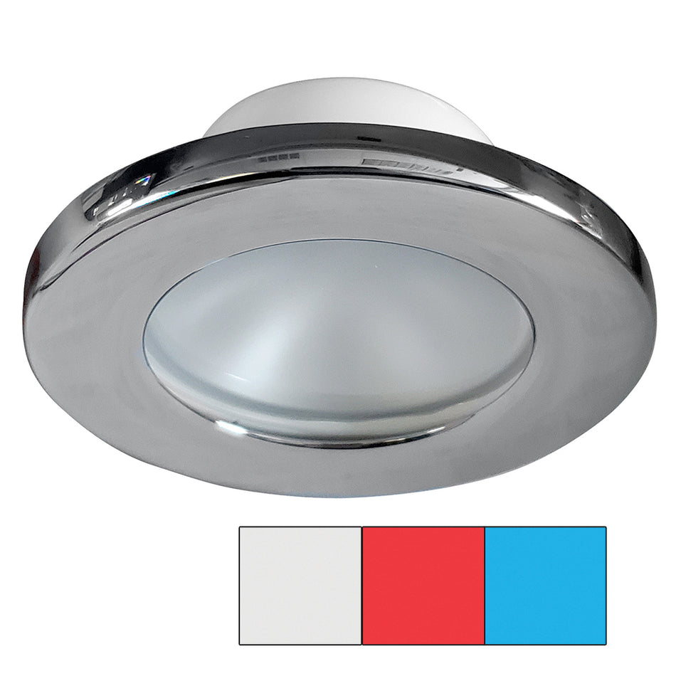 I2Systems Inc Apeiron A3120Z-11HAE Screw Mount Light - Red, Cool White & Blue - Chrome Finish