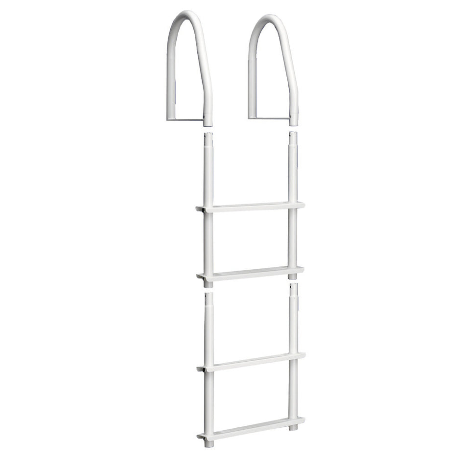 Dock Edge 2104-F Fixed 4 Step Ladder - Bright White Galvalume