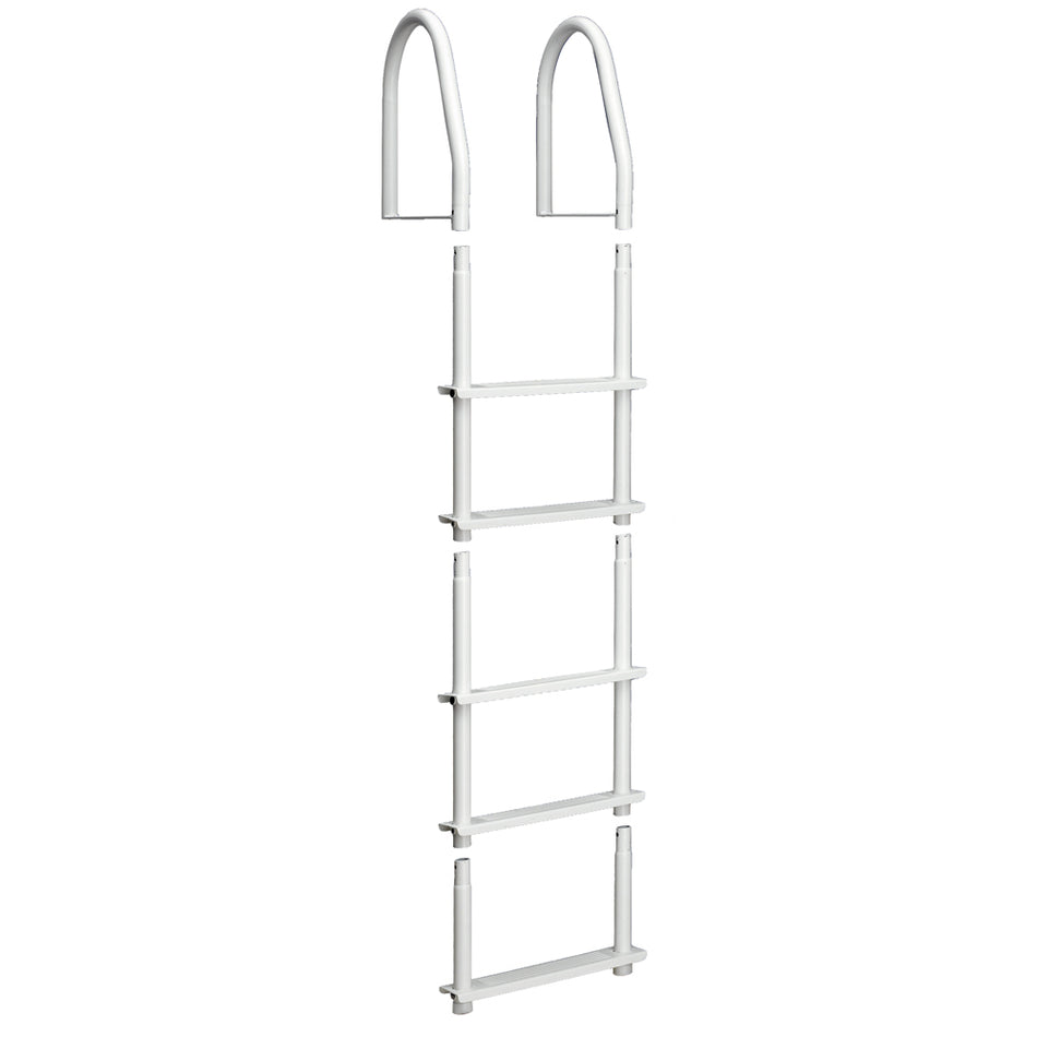 Dock Edge 2105-F Fixed 5 Step Ladder - Bright White Galvalume