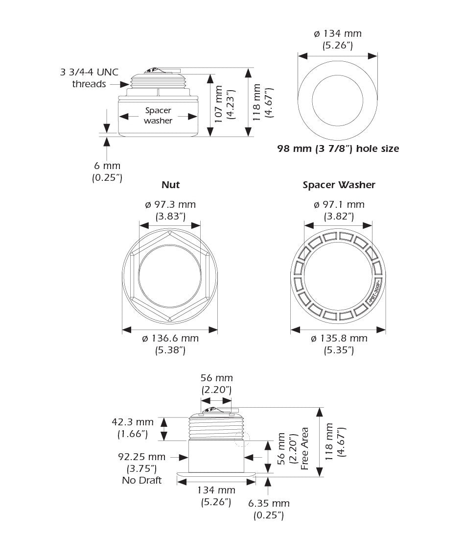 Airmar B175c-12-h Thru Hull With 14-pin Humminbird Mm Cabl