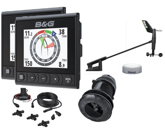 B&G Triton2 Speed/Depth/Wind Dual Display Wireless Package 000-14957-002