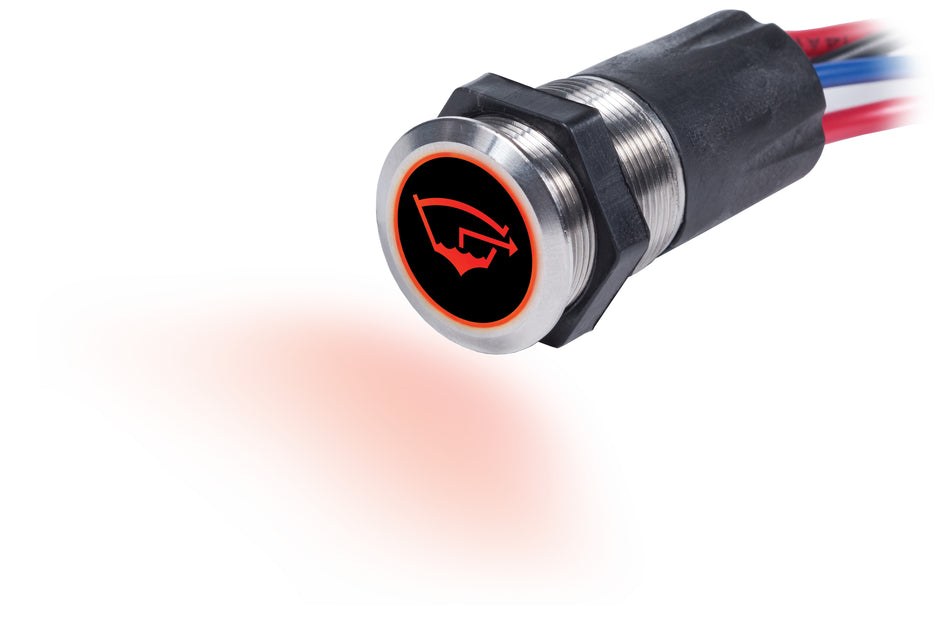 Blue Sea 4180 15a Push Button Backlit Switch Off-on