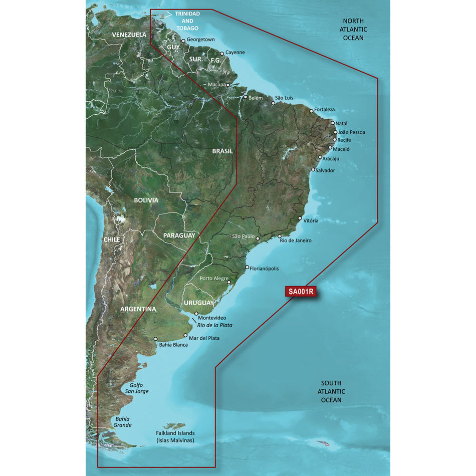 Garmin BlueChart g3 Vision HD VSA001R - South America East Coast - microSD/SD