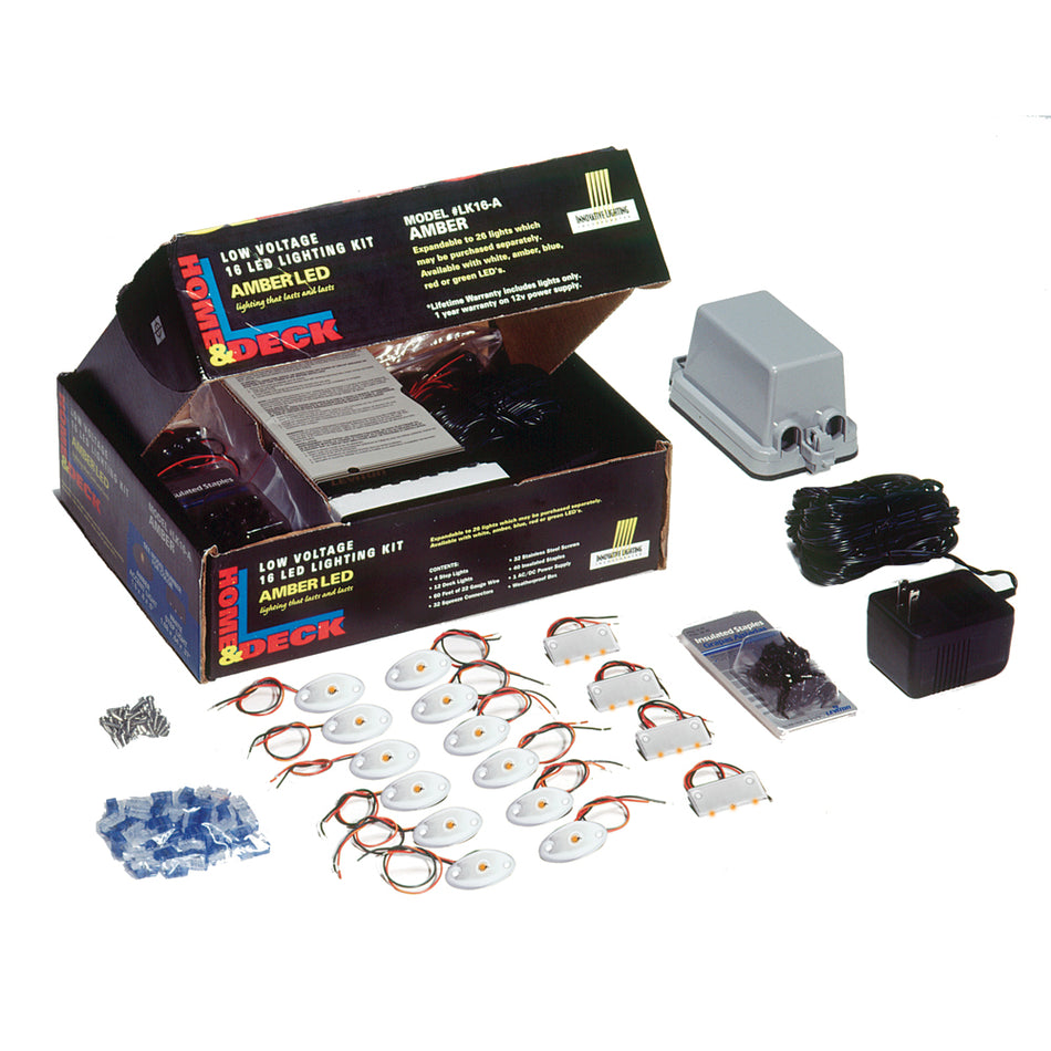 Innovative Lighting Deck & Dock LED Kit - Amber LED/White Housing (Part Number: 090-1100-4)