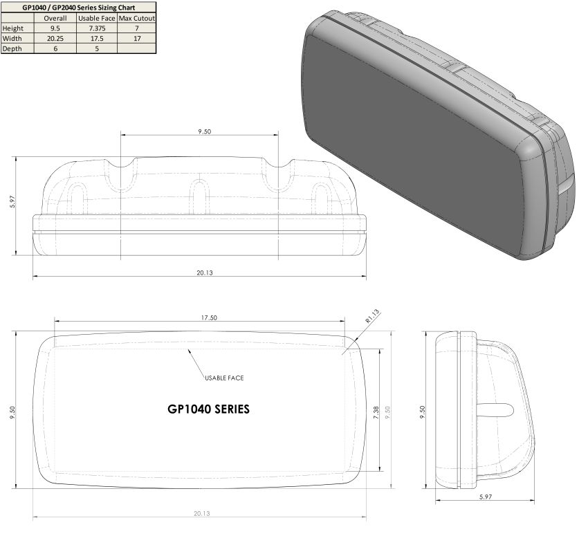 Navpod GP1040-13 SystemPod for Simrad NSS9 evo