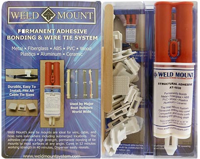 Weld Mount Systems AT-1050 Wire Tie Mount Kit for Small Wiring Projects
