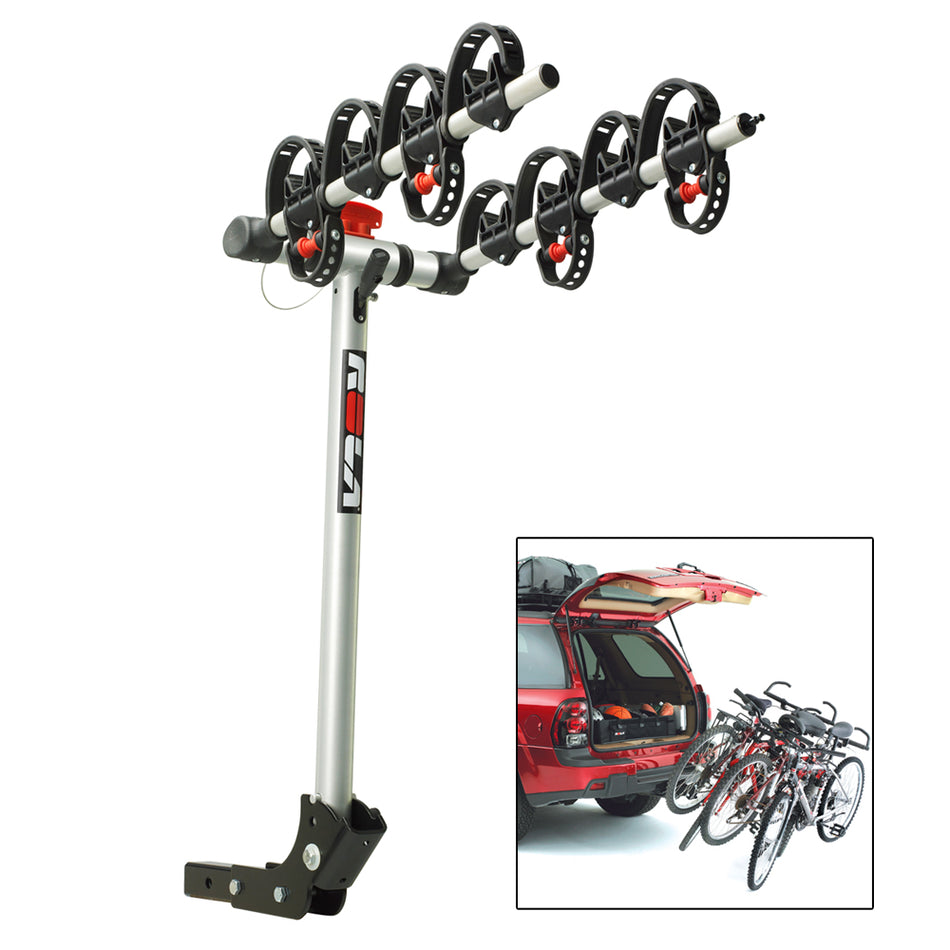 ROLA Bike Carrier TX - Hitch Mount 4-Bike Rack with Tilt & Security - Part #59401