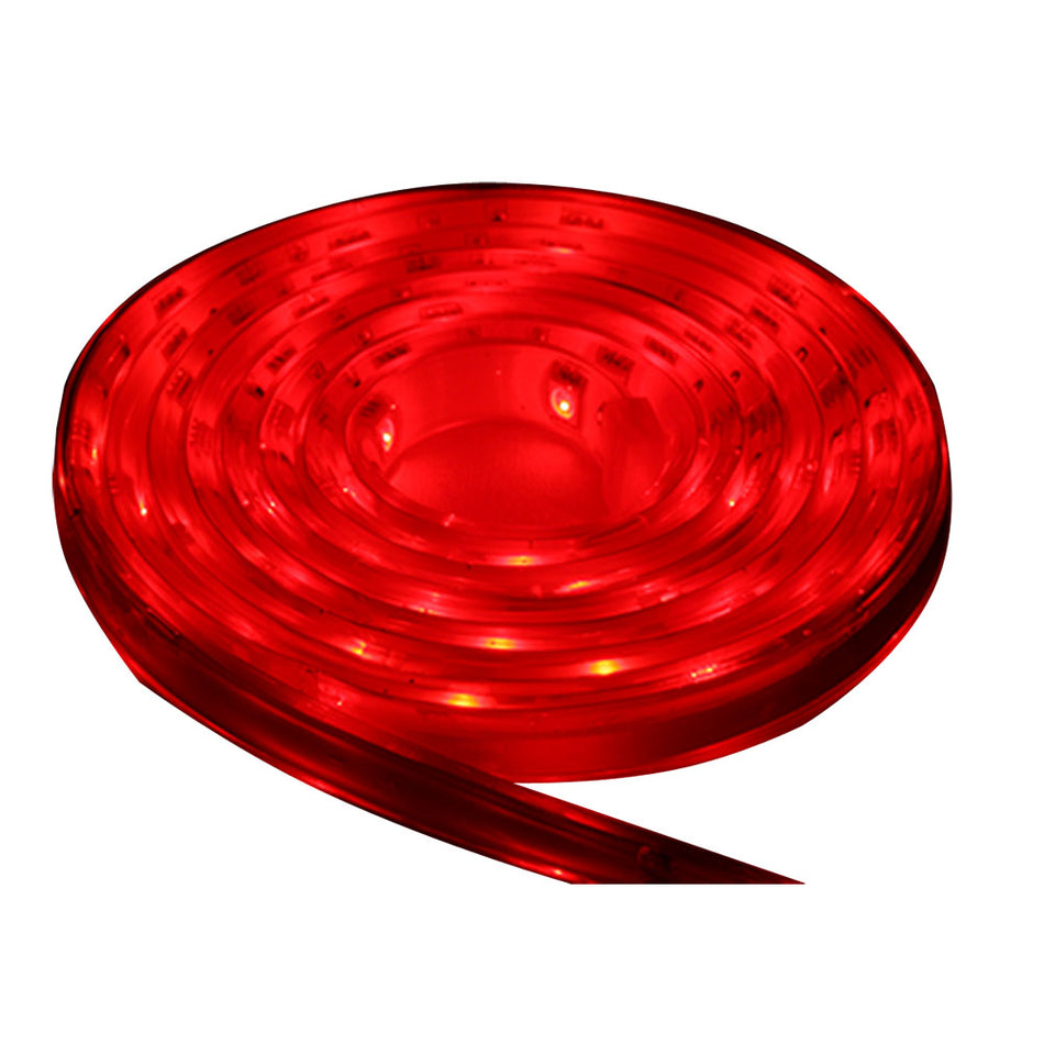 Lunasea Waterproof IP68 Red LED Strip Lights - 5M for Marine, Auto, and Indoor Use