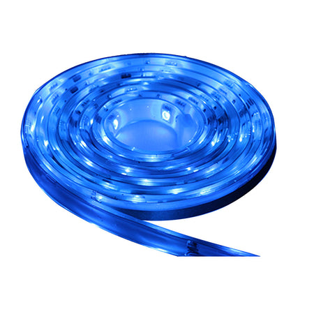 Lunasea Lighting Waterproof IP68 Blue LED Strip Lights - 2M for Indoor and Outdoor Use