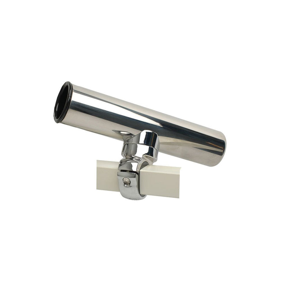 C.E. Smith Pontoon Square Rail Adjustable Clamp-On Rod Holder - 55108A