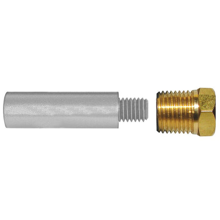 Tecnoseal E3 Pencil Zinc with Brass Cap - 2 Inch Length, 0.75 Inch Diameter
