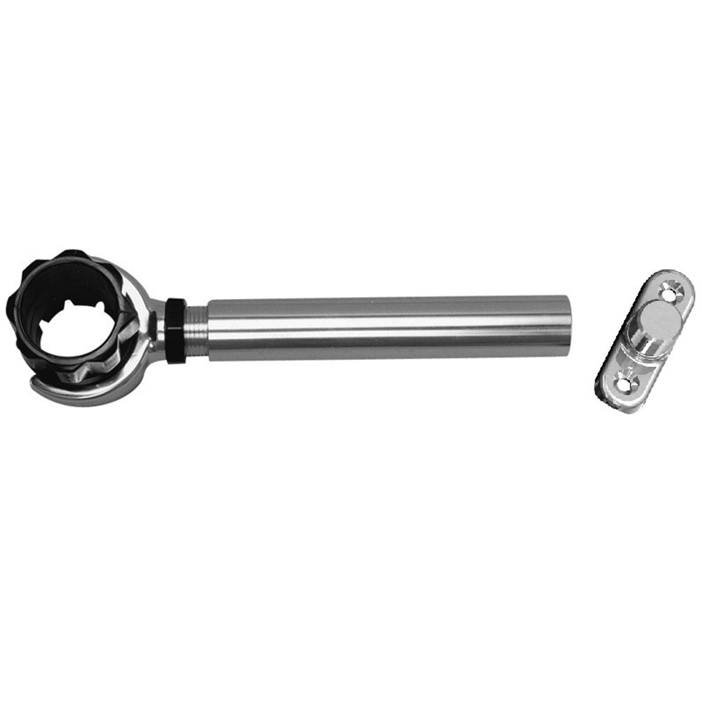 Rupp Marine Threaded Antenna Support with 6-Inch Pipe Mount and 1.5-Inch Collar