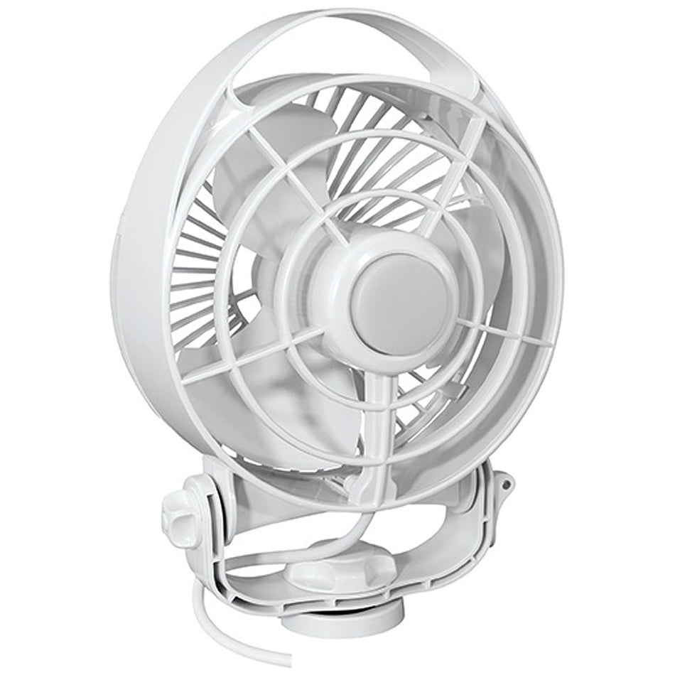 SEEKR by Caframo Maestro 12V 3-Speed 6" Marine Fan w/LED Light - White