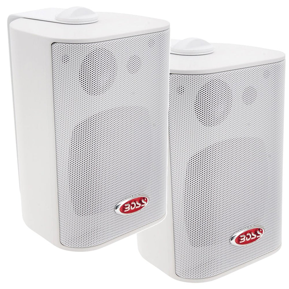 Boss Audio 4" MR4.3W Box Speakers - White - 200W - MR4.3W