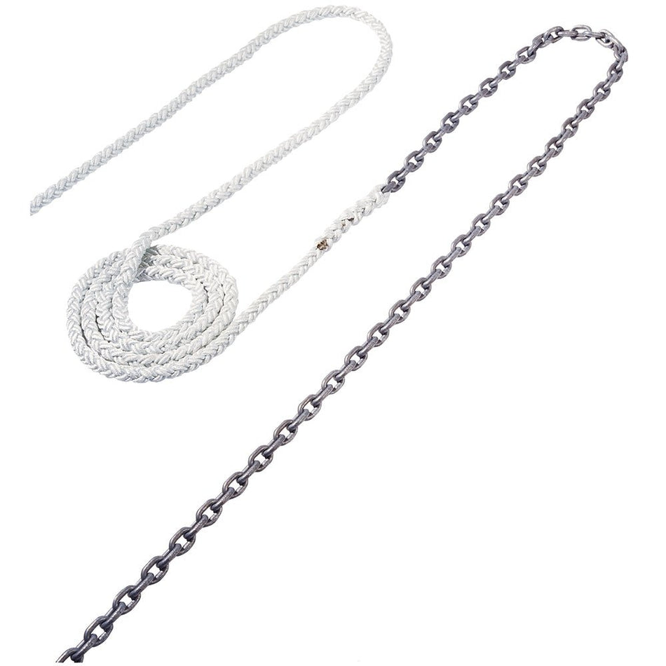 Maxwell 15' Of 1/4"" Ht Chain Splice To 150' Of 1/2"" Nylon Brait Line