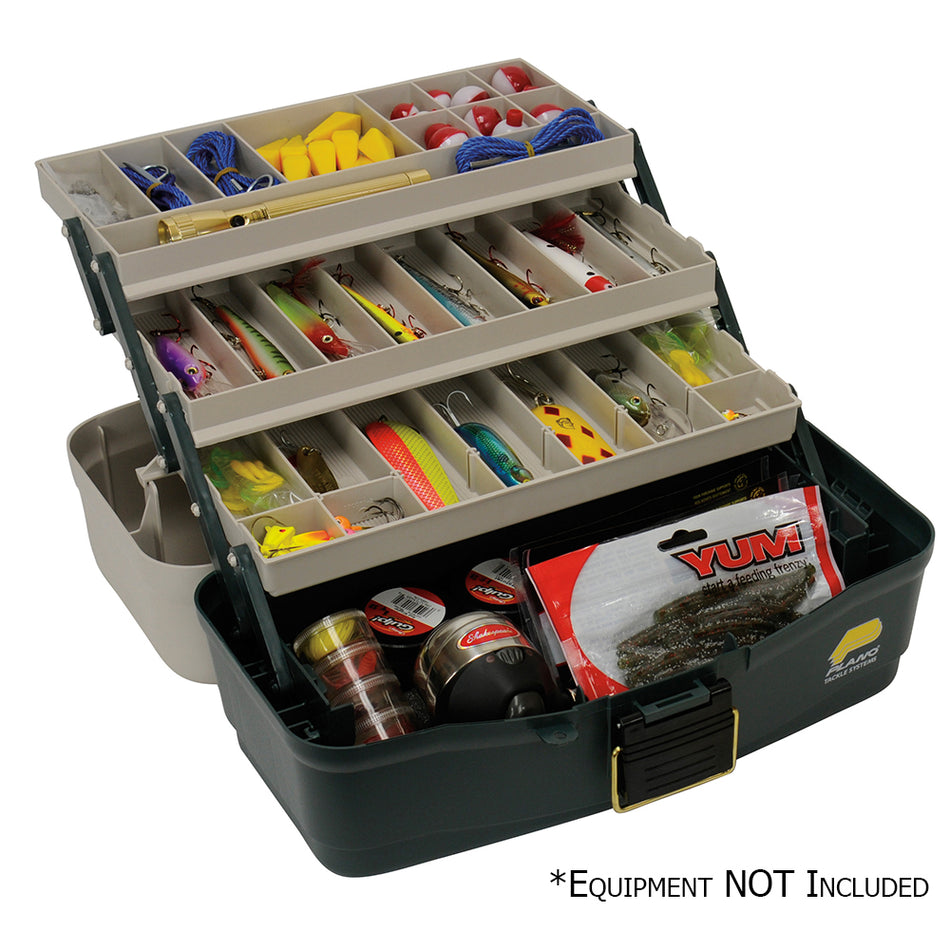 Plano 530006 Three-Tray Fixed Compartment Tackle Box for Fishing Gear and Storage