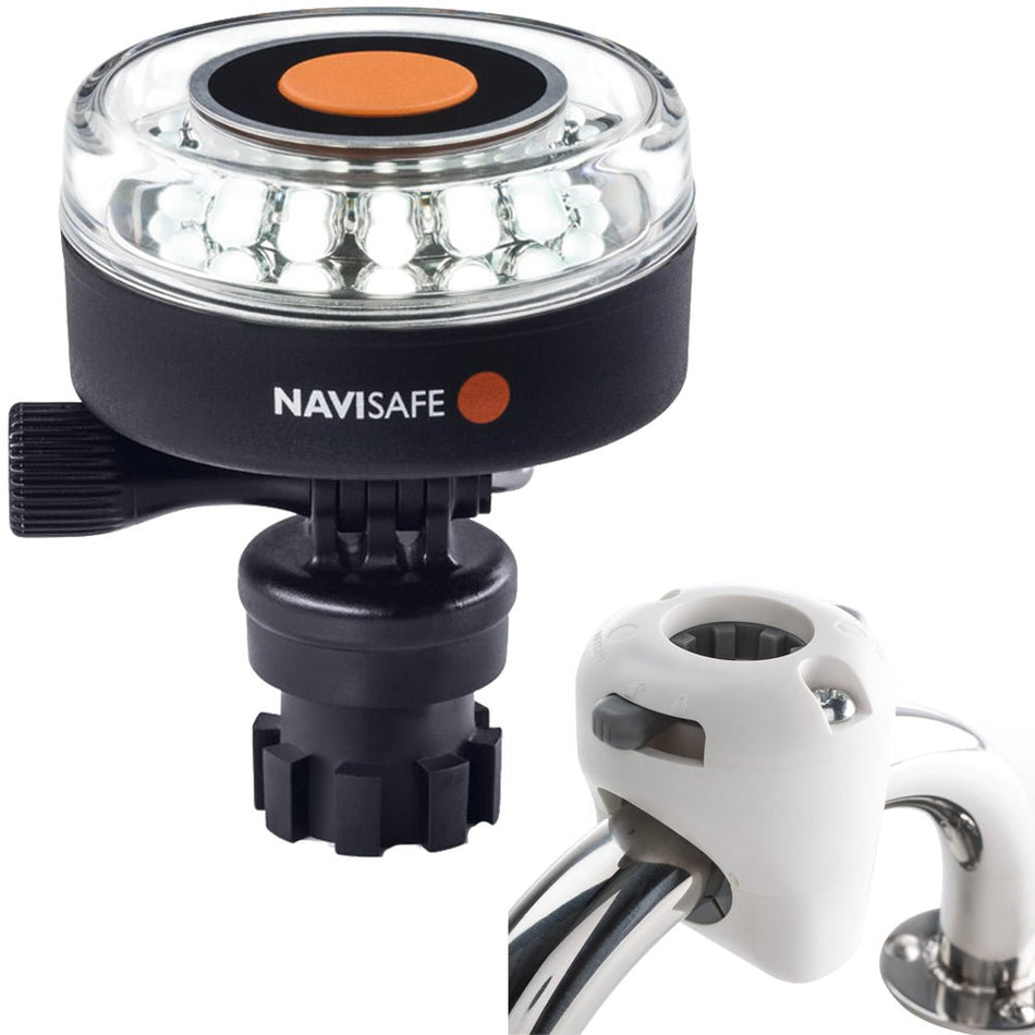 Navisafe Navilight 360&deg; 2NM White w/Navimount Base &amp; Rail Mount - White