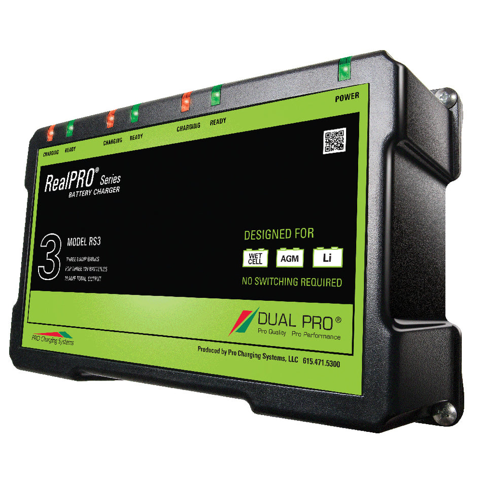 Dual Pro Rs3 Battery Charger 3 Bank 18 Amps