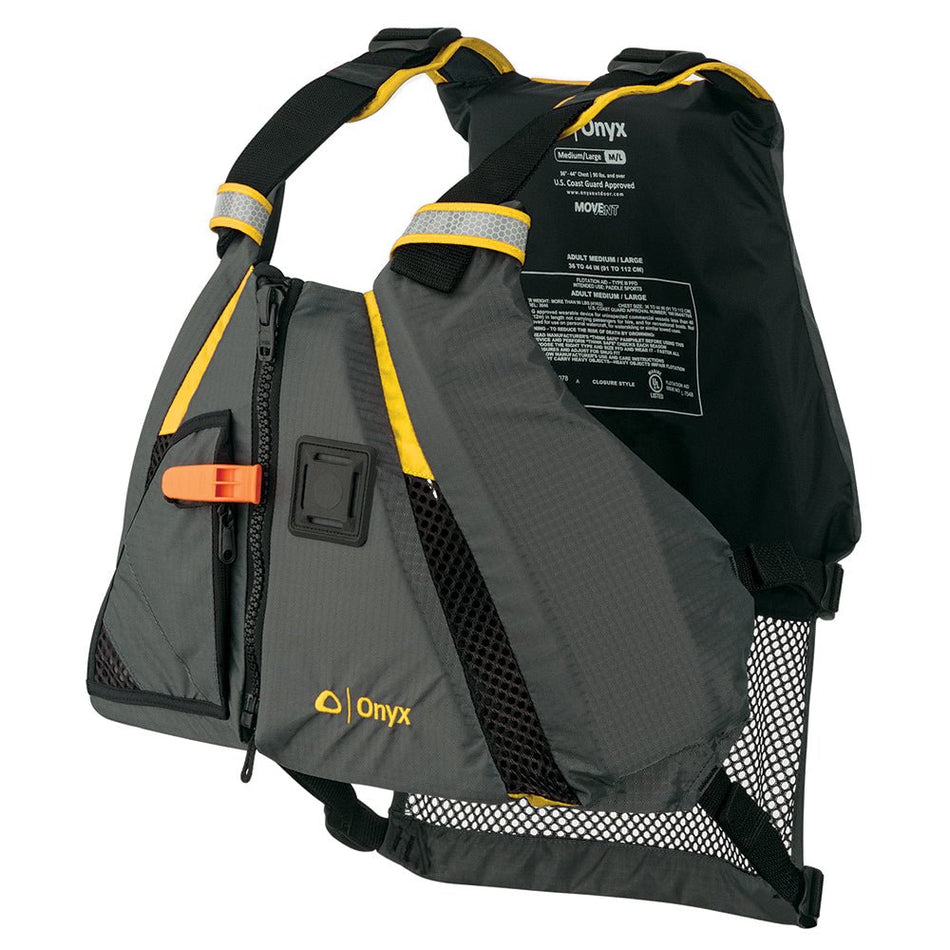 Onyx MoveVent Dynamic Paddle Sports Vest - Yellow/Grey - XS/SM - 122200-300-020-18