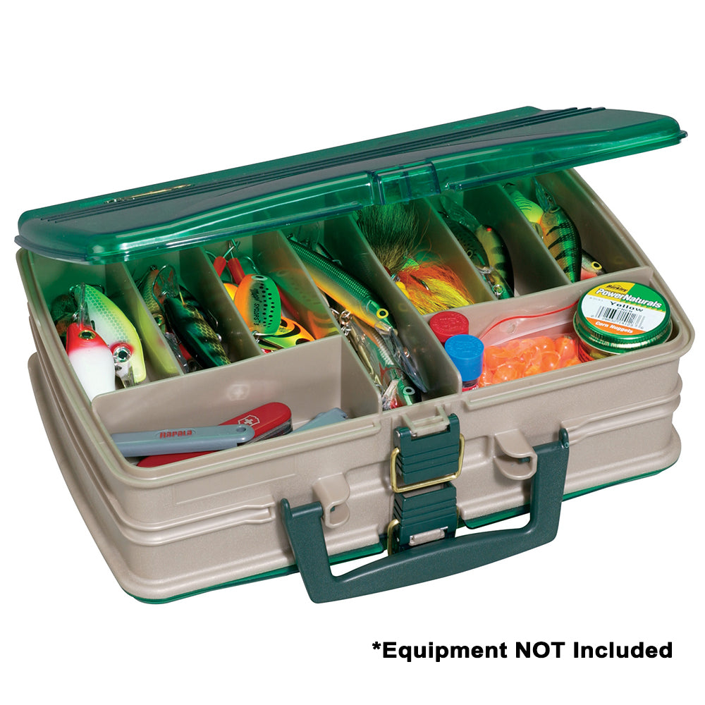 Plano Double-Sided 20-Compartment Satchel - Sandstone and Green