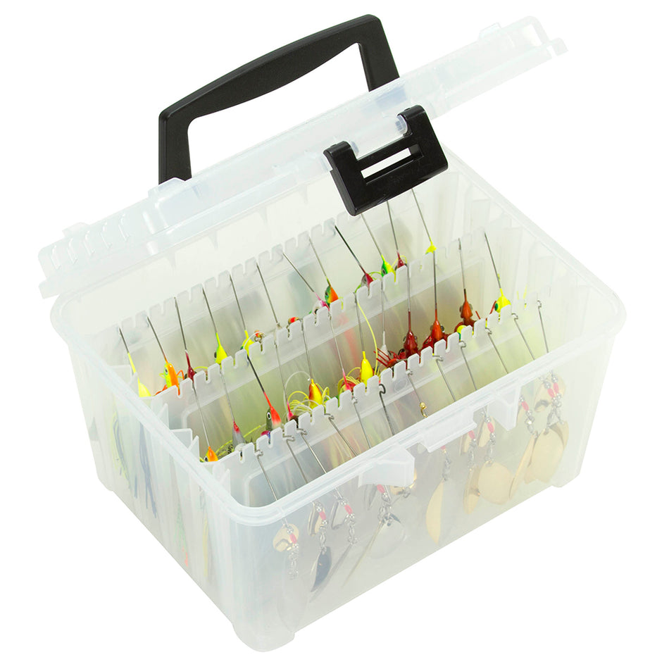 Plano Hydro-Flo Spinnerbait Box - Clear, 72 Capacity with Adjustable Racks
