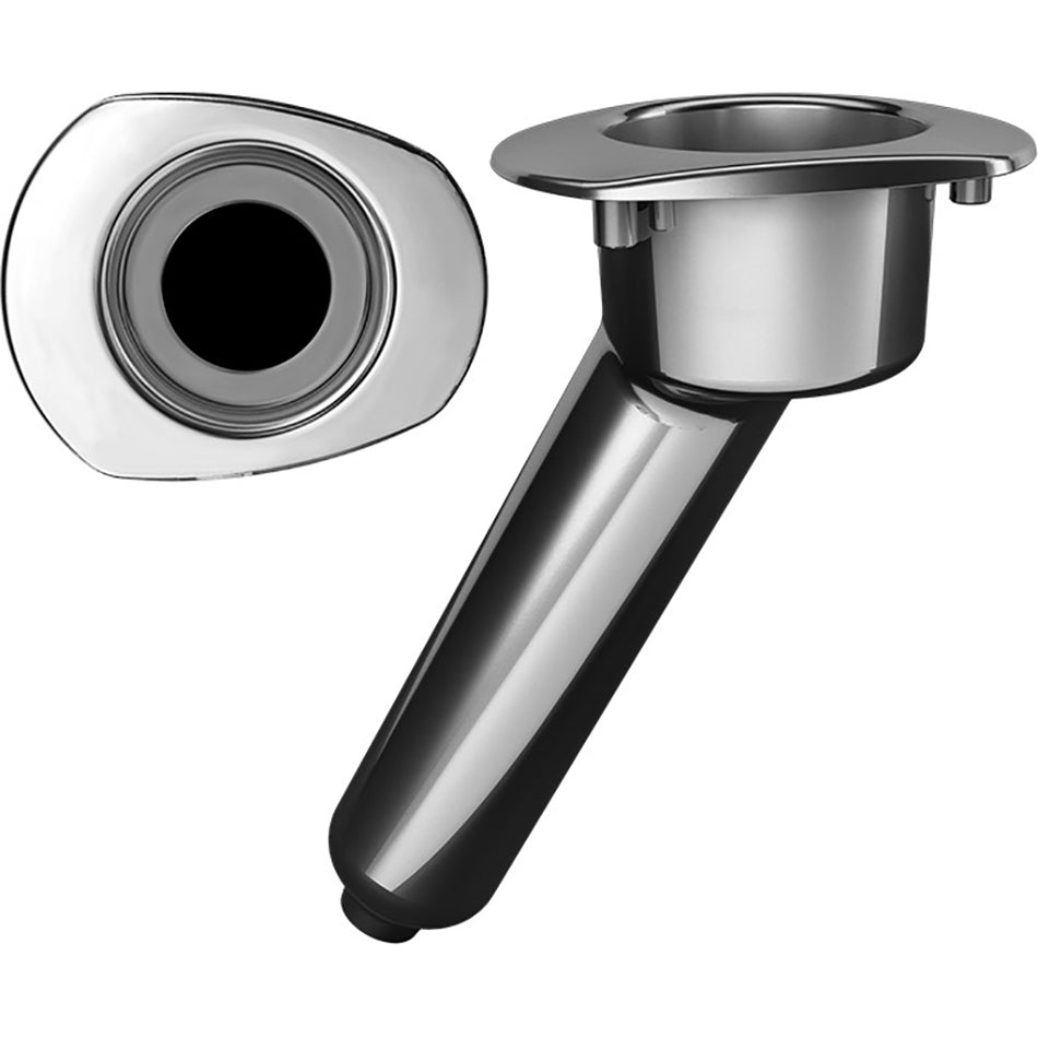 Mate Series Elite Screwless Stainless Steel 30? Rod & Cup Holder - Drain - Oval Top