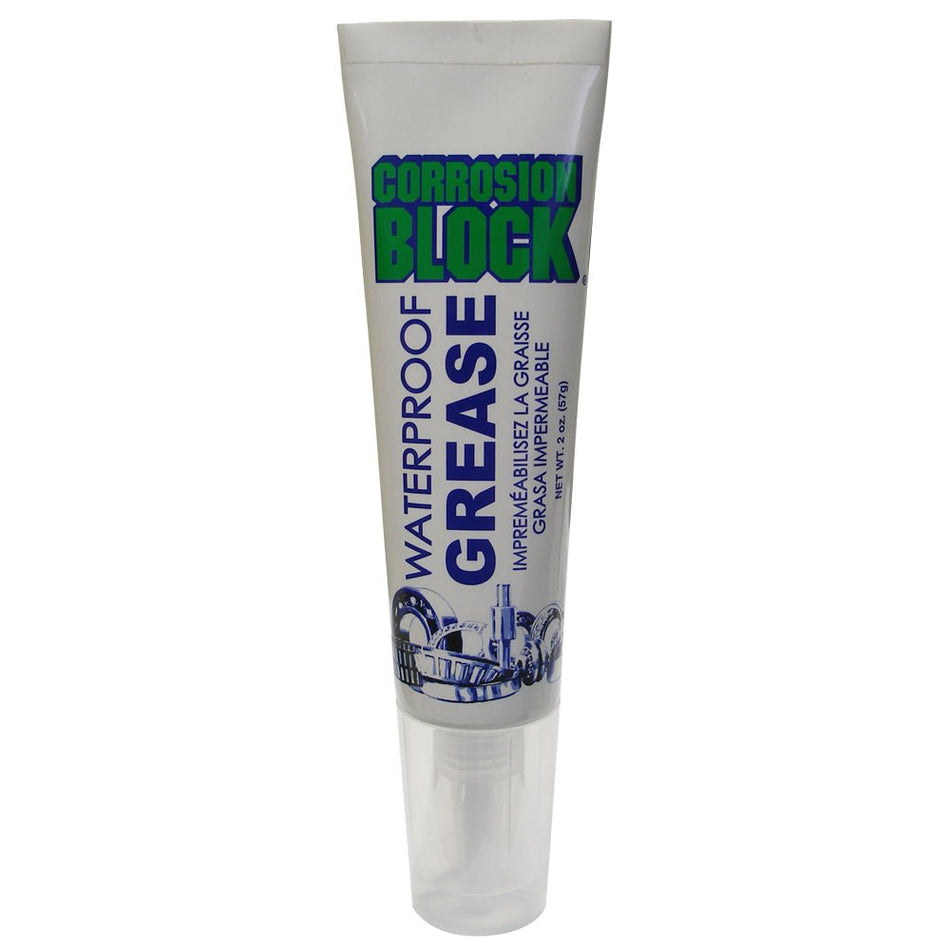 Corrosion Block High Performance Waterproof Grease - 2oz Tube - Non-Hazmat, Non-Flammable &amp; Non-Toxic