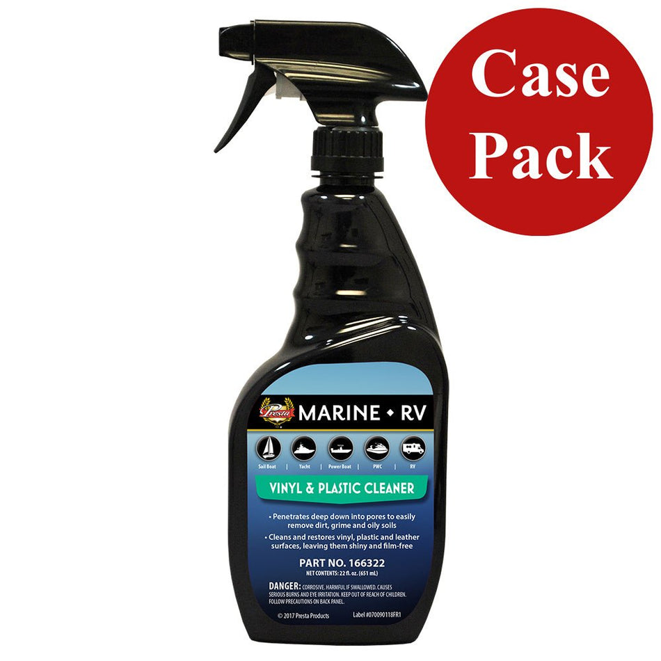 Presta Marine Vinyl &amp; Plastic Cleaner - 22oz - *Case of 12*