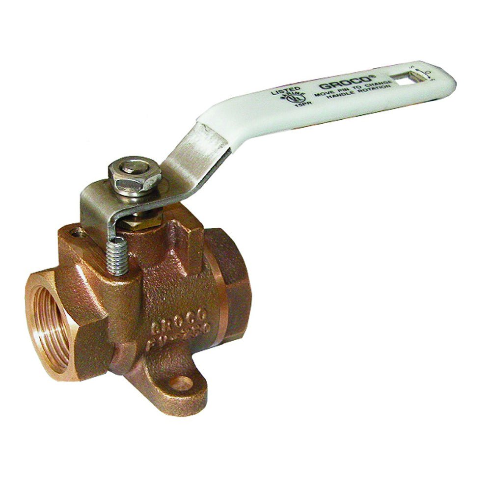 GROCO 3/8" NPT Bronze Inline Fuel Valve