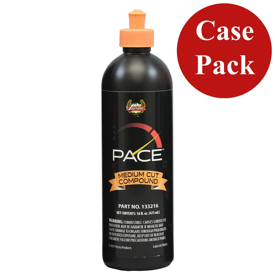 Presta PACE&trade; Medium Cut Compound - 16oz - *Case of 6*