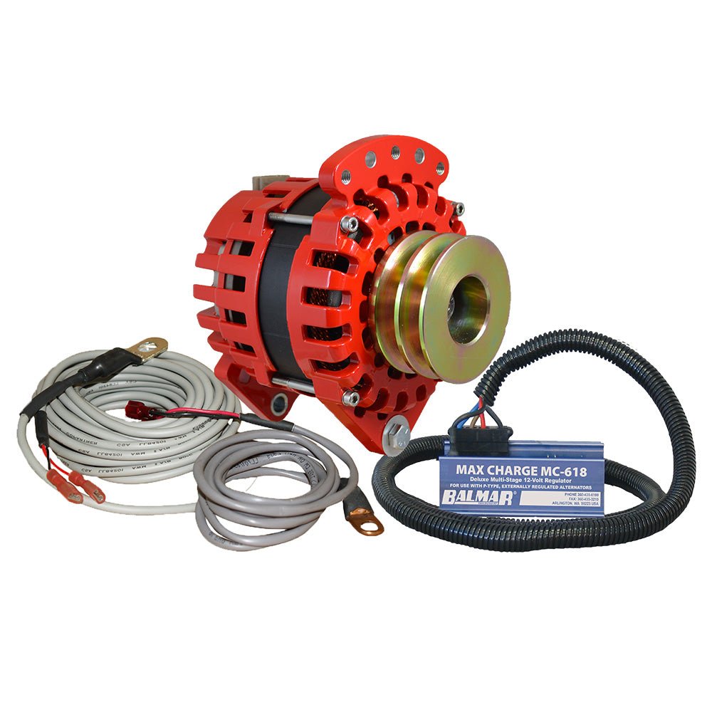 Balmar Alternator 3.15" Dual Foot Saddle Dual V Pulley Regulator &amp; Temp Sensor - 170A Kit - 12V