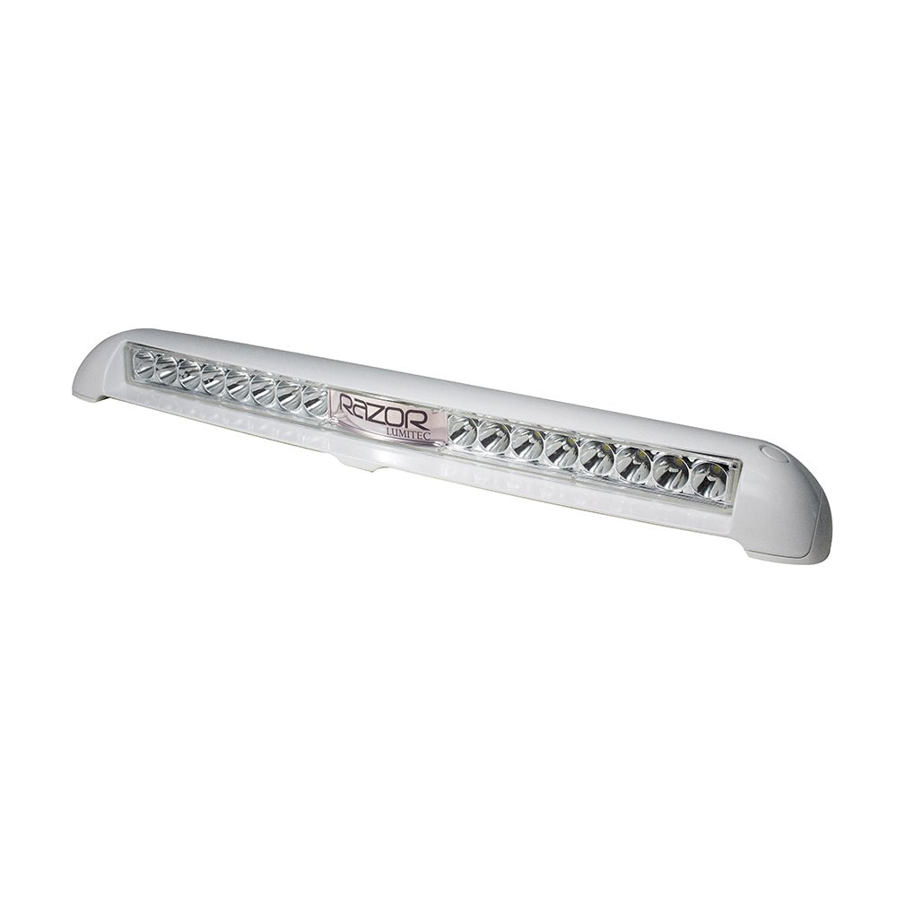 Lumitec Razor Spot Light Bar Flush Mount White Led White Housing 12/24v