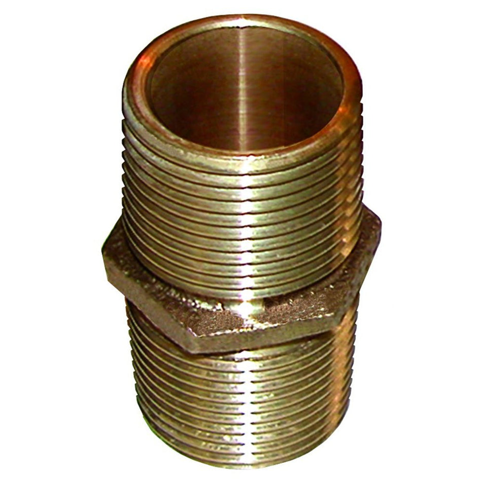 GROCO Bronze Pipe Nipple - 1-1/2" NPT