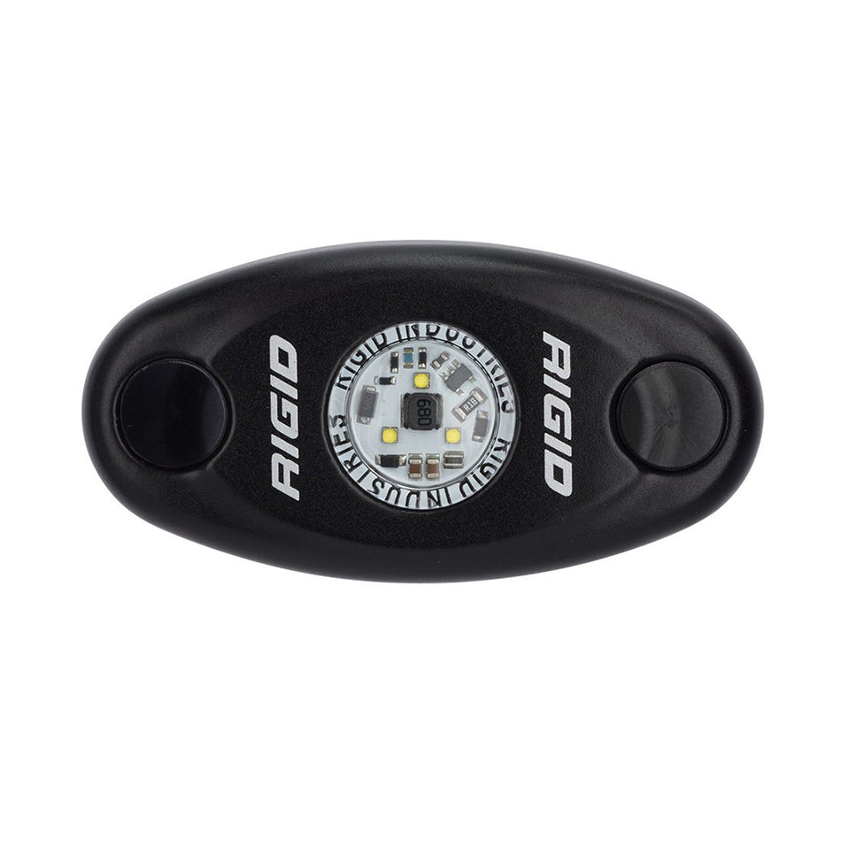 RIGID Industries A-Series Black High Power LED Light Single - Cool White 480093