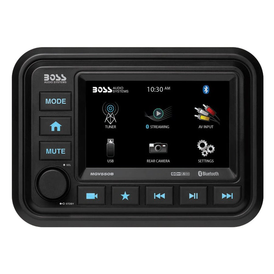 Boss Audio MGV550B Marine Stereo w/AM/FM/BT/Rear Camera - MGV550B