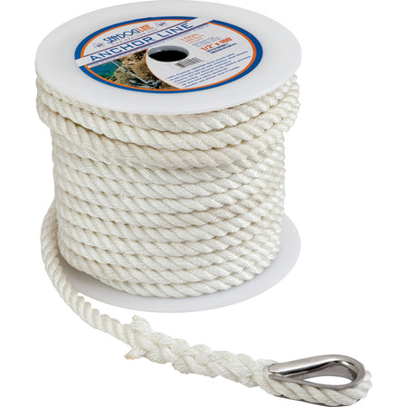 Sea-Dog Twisted Anchor Line 3/8 inch x 60 feet - White